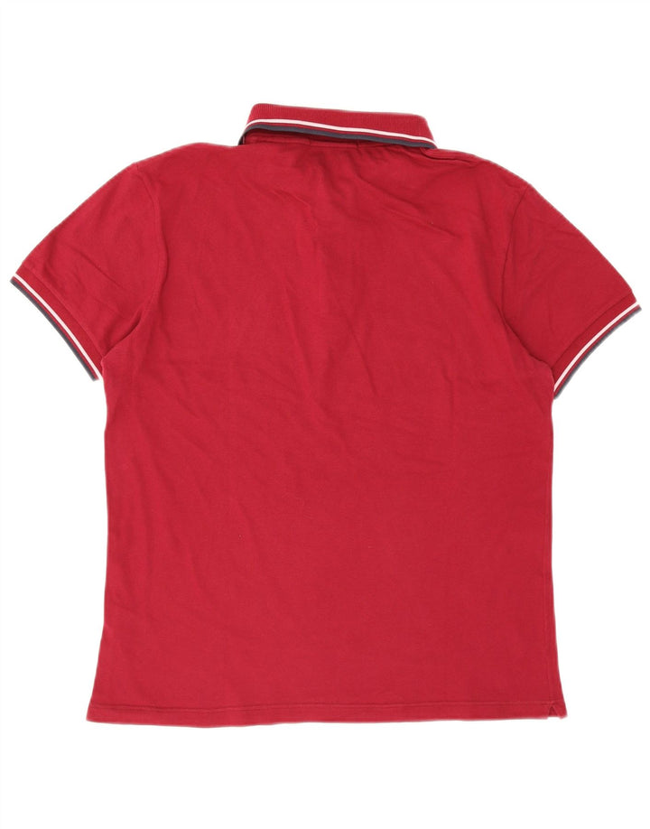 Fred Perry Polo De Hombre De Algodón A Rayas En Burdeos Medio