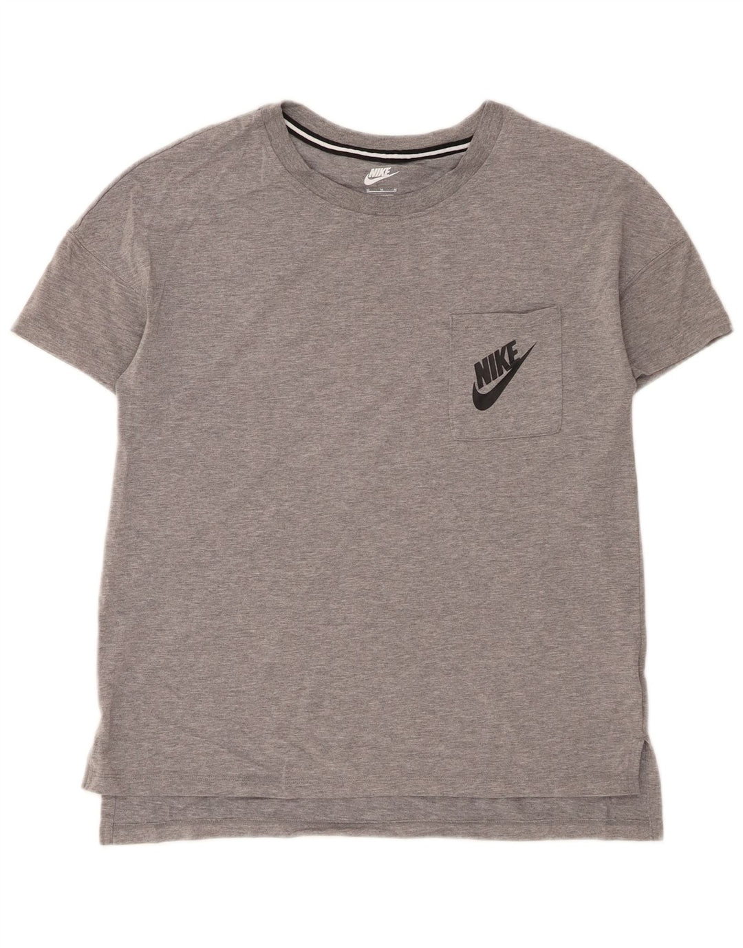 Nike - Camiseta para mujer, talla 40, color gris medio, modal moteado