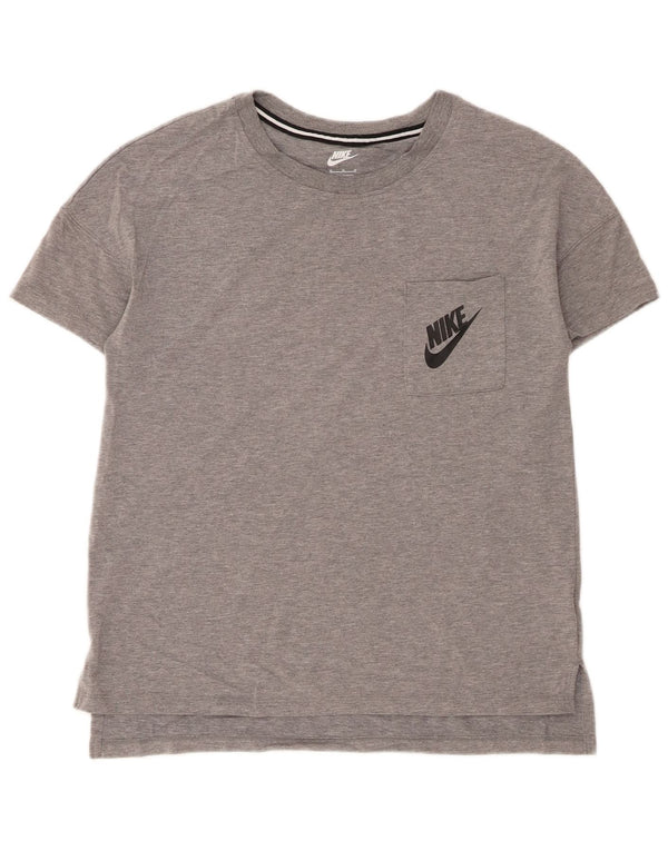 Nike - Camiseta para mujer, talla 40, color gris medio, modal moteado