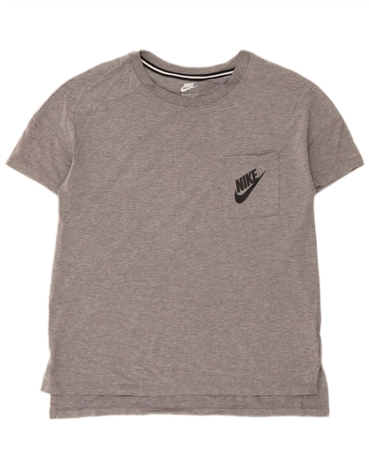Nike - Camiseta para mujer, talla 40, color gris medio, modal moteado