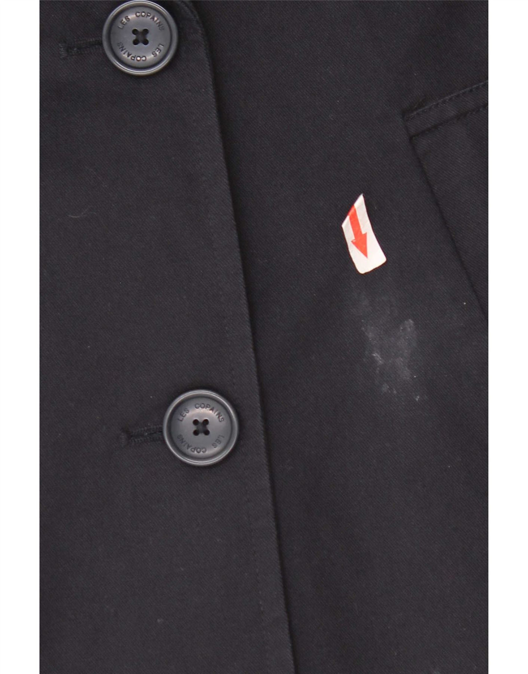 Les Copains Chaquetón extragrande para mujer UK 10 Small Algodón azul marino