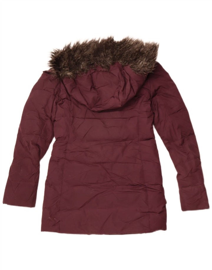 Jack Wills Chaqueta acolchada para mujer UK 8 Small Poliéster burdeos