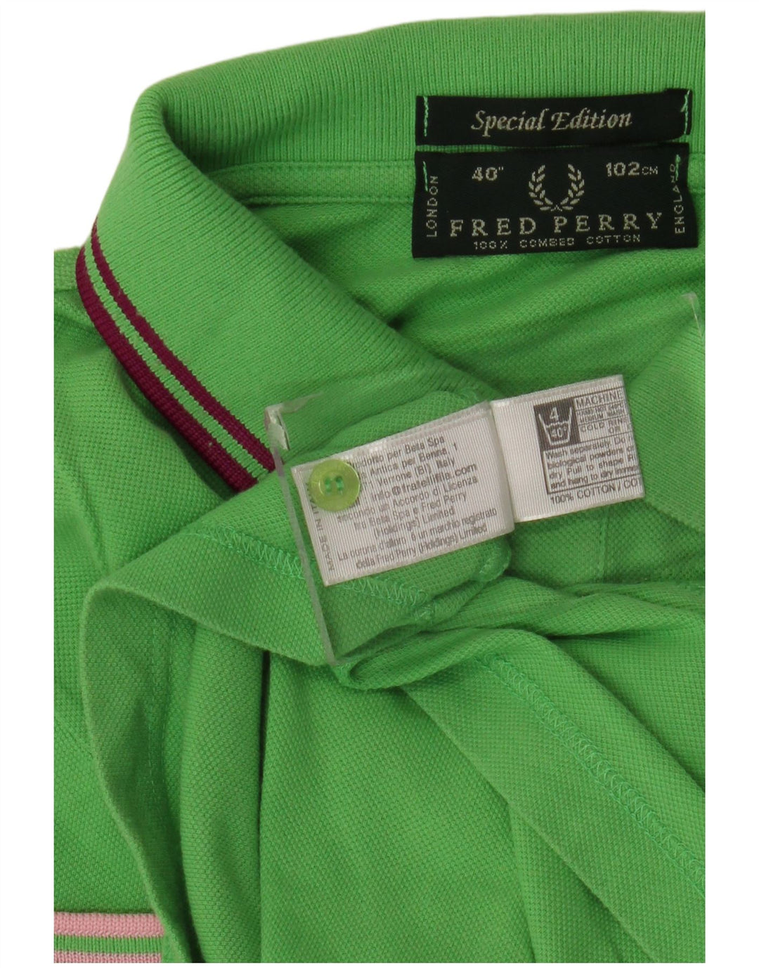 Polo Fred Perry Hombre Pequeño Algodón Verde