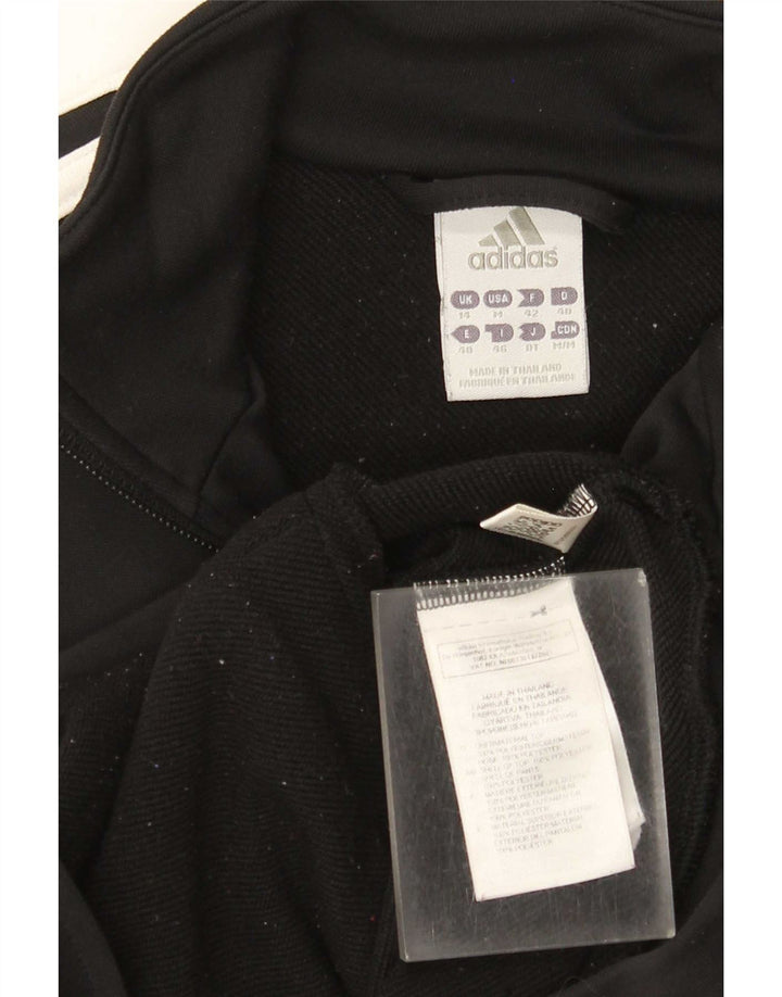Adidas - Chaqueta de chándal para mujer, talla 40, talla mediana, poliéster negro