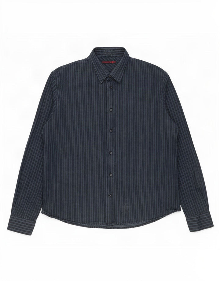 Camisa Levi's para hombre 2XL Algodón a rayas azul marino