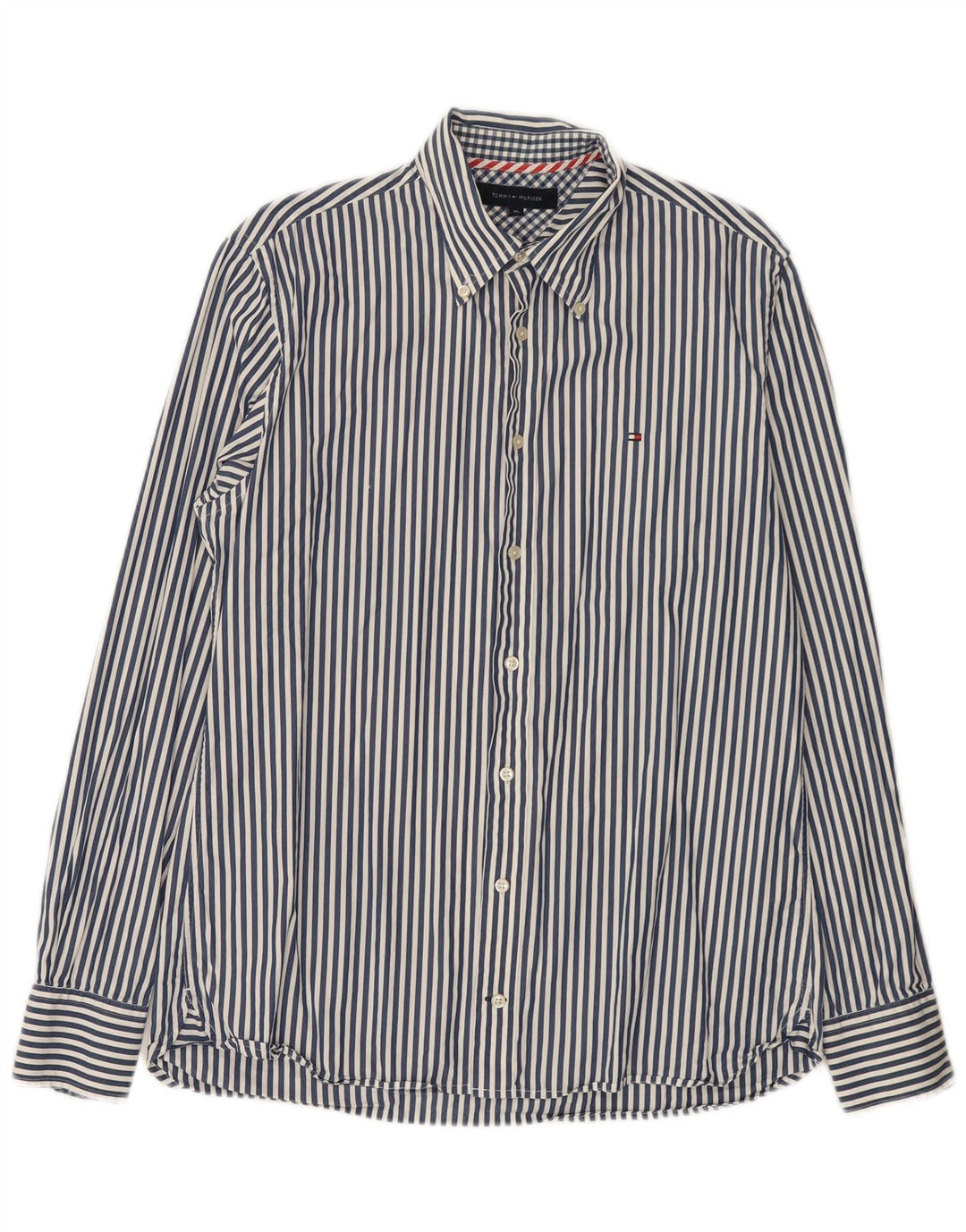 Camisa Tommy Hilfiger Hombre Algodón Rayas Azul Medio