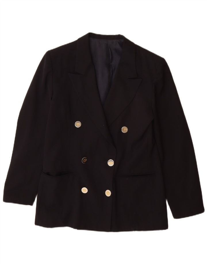 Daniel Hechter Chaqueta tipo blazer con doble botonadura para mujer UK 40 Azul marino mediano
