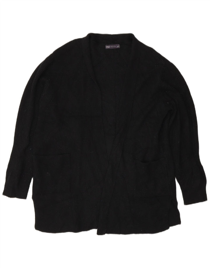 Marks & Spencer Suéter tipo cárdigan abierto de gran tamaño para mujer UK 40 XL Negro