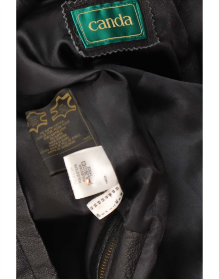 Canda Womens By C&A Chaleco de cuero UK 20 2XL Negro