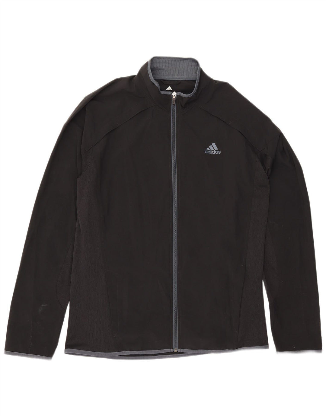 Adidas Mens Climalite Chándal Top Chaqueta Mediano Negro Poliéster