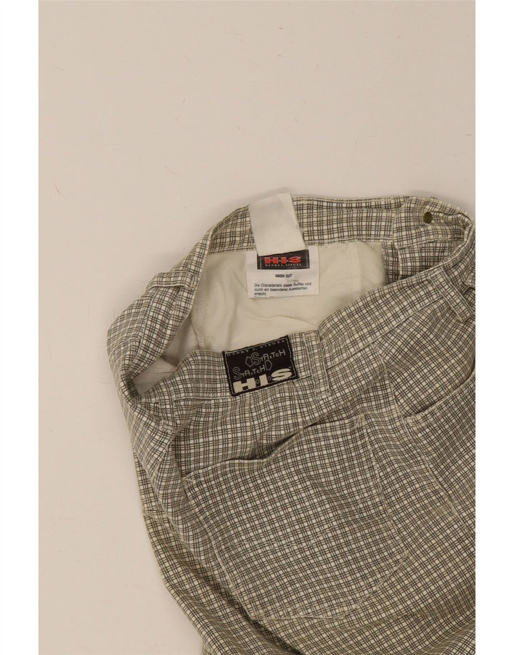 H.I.S Womens Slim Casual Trousers W30 L27 Grey Check Vintage H.I.S and Second-Hand H.I.S from Messina Hembry 