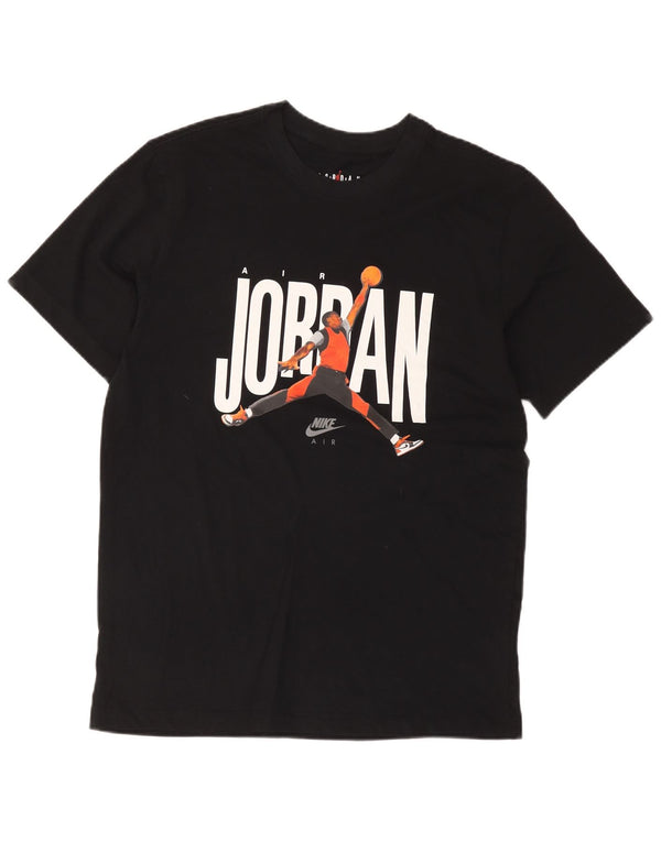 Jordan - Camiseta gráfica para hombre, talla mediana, algodón negro