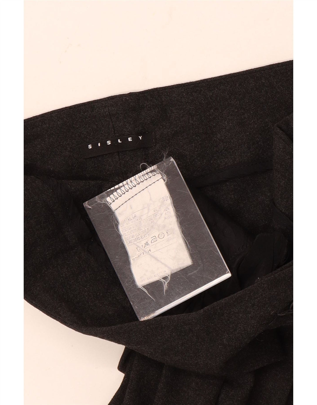Sisley Pantalones de traje con corte de bota para mujer IT 42 Medium W30 L32 Grey Moteado