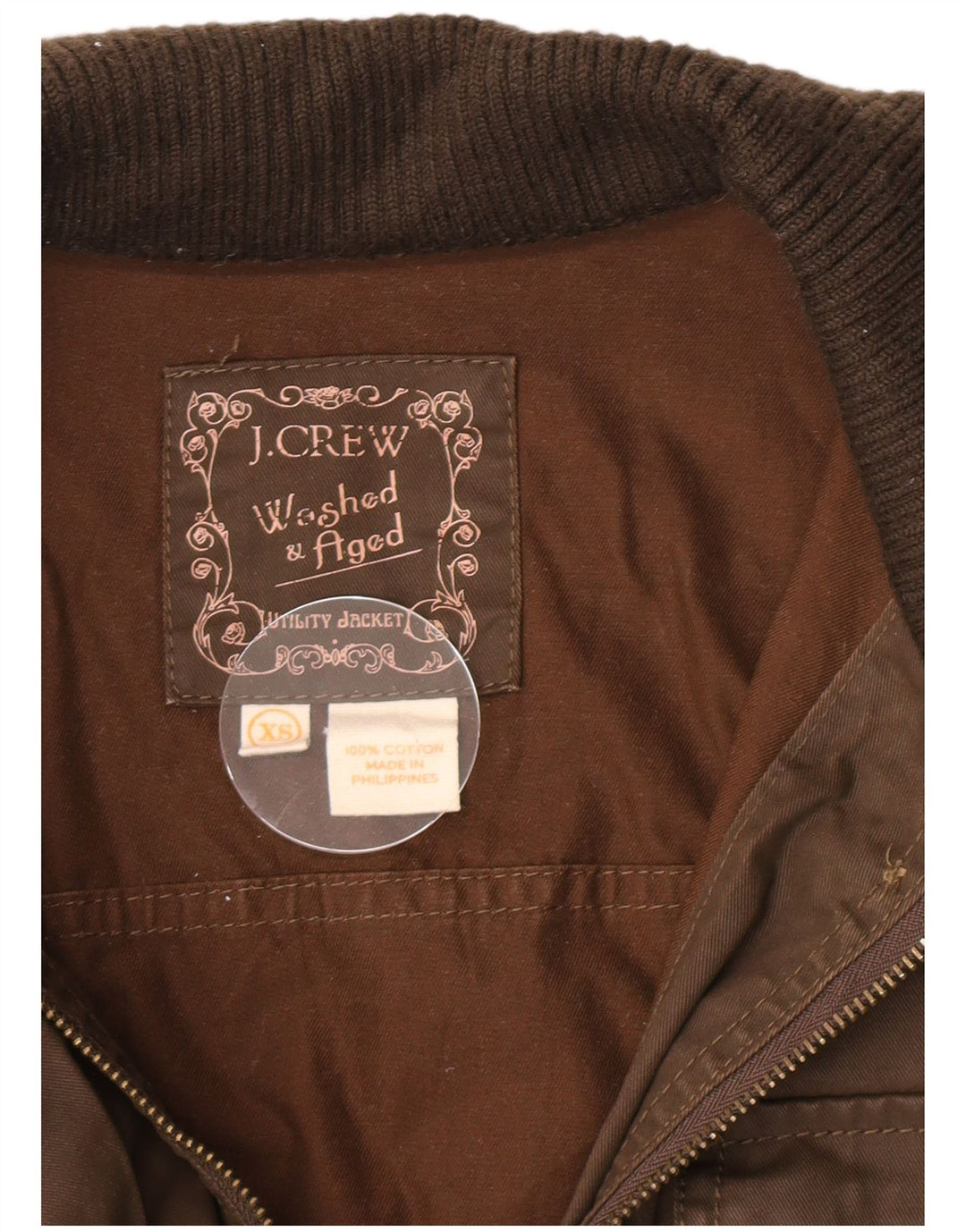 J. Crew Chaqueta utilitaria para mujer UK 6 XS Algodón marrón