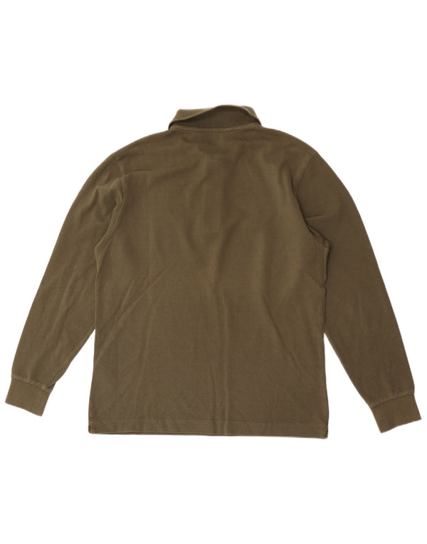 Kappa Polo De Manga Larga Para Hombre Small Khaki Cotton