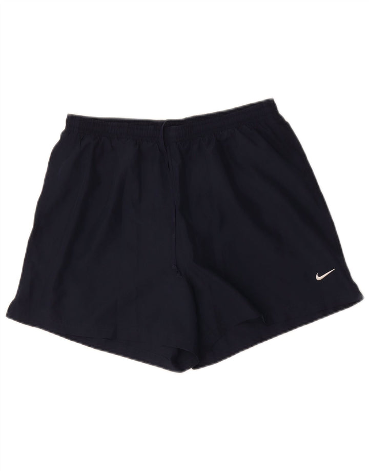 Nike - Pantalones cortos deportivos Dri Fit para mujer, talla M, azul marino