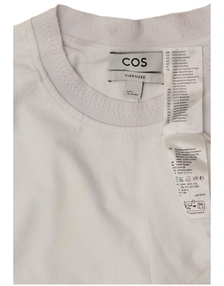 COS Camiseta extragrande para hombre Top pequeño de algodón blanco