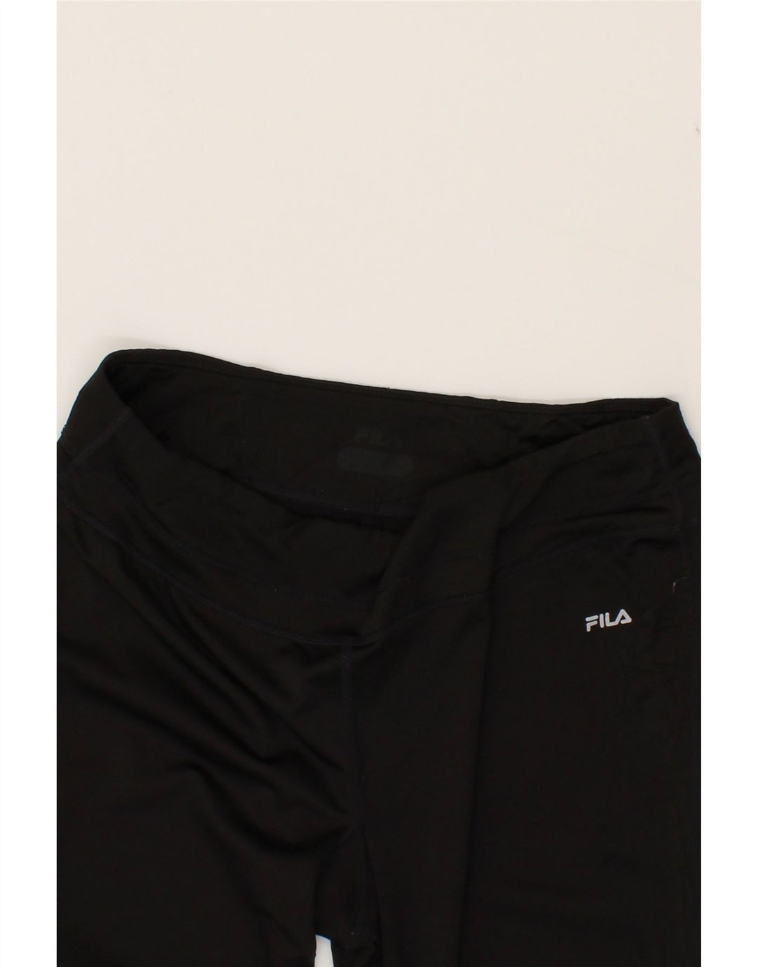 FILA Womens Leggings UK 14 Medium  Black Vintage Fila and Second-Hand Fila from Messina Hembry 