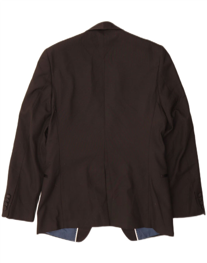 Marks & Spencer Chaqueta tipo blazer con 1 botón para hombre UK 38 Mediano Negro Poliéster