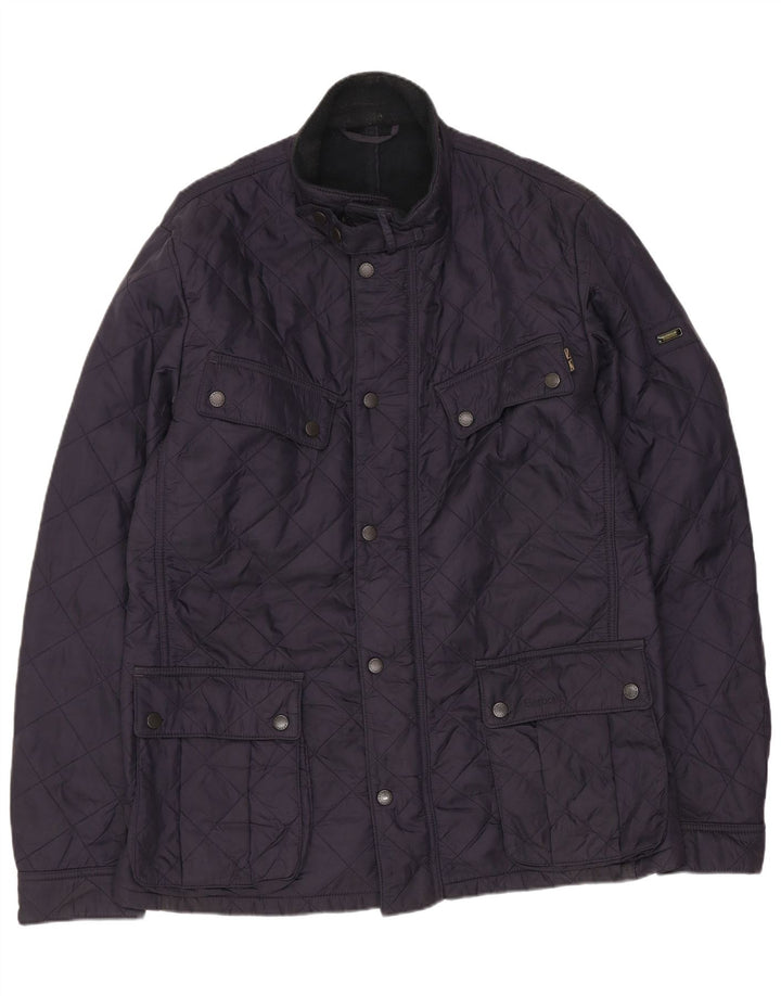 Barbour Chaqueta acolchada para hombre UK 40 Large Poliamida azul marino