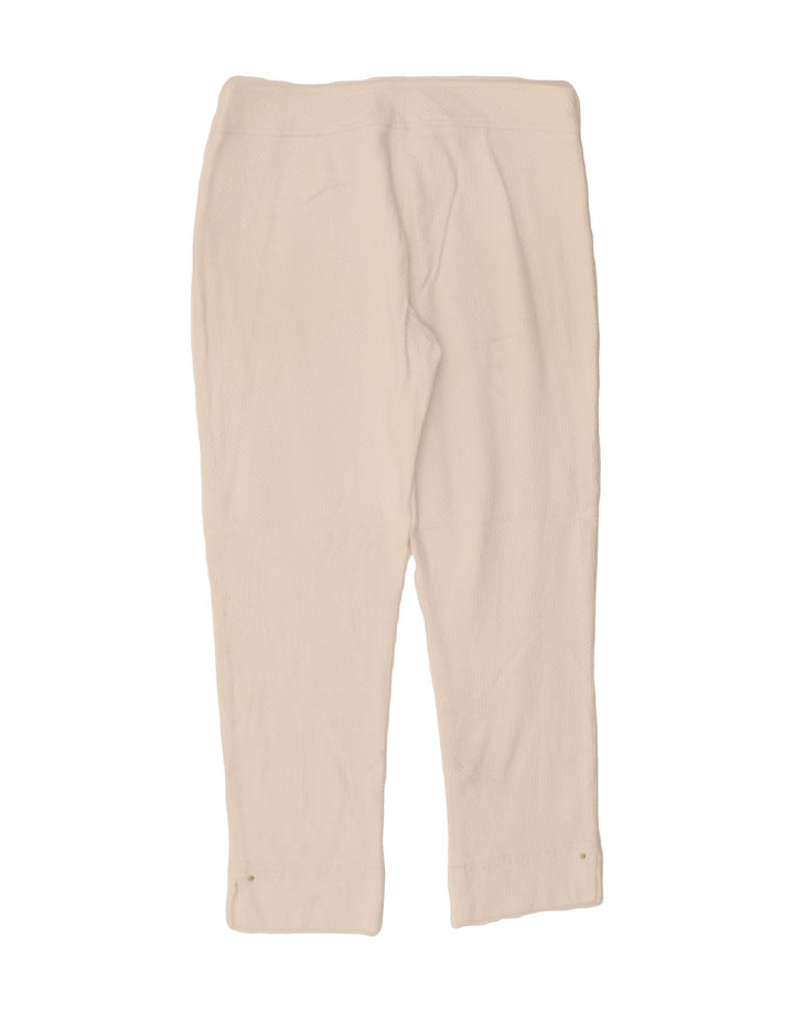 ROCCOBAROCCO Womens Slim Cropped Trousers W34 L26 White Vintage Roccobarocco and Second-Hand Roccobarocco from Messina Hembry 