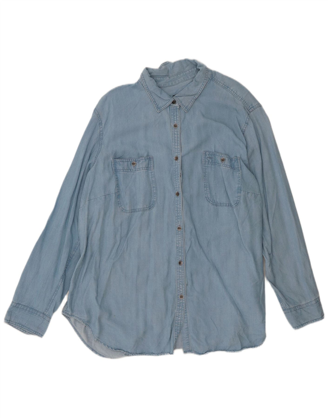 Chaps Camisa vaquera para mujer UK 20 2XL Azul Lyocell