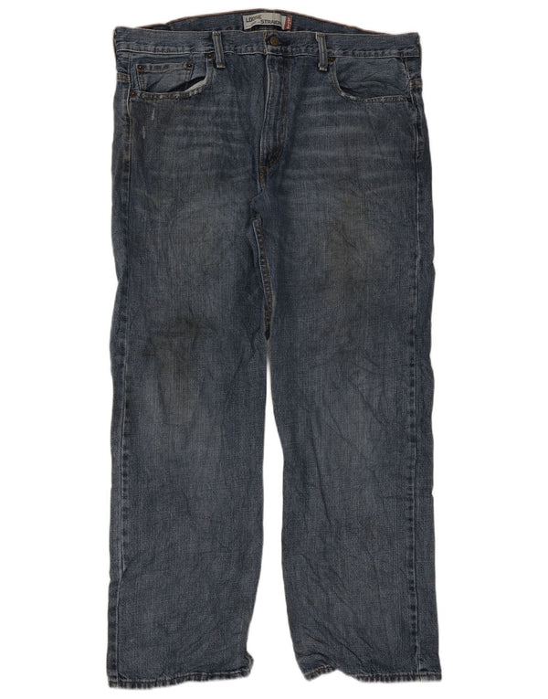 Levi's Jeans rectos de corte holgado desgastados 569 para hombre W38 L32 Algodón azul