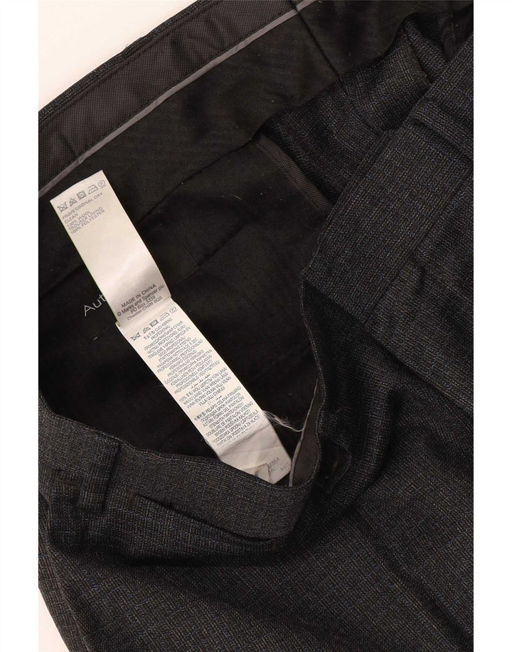 Marks & Spencer Pantalones de traje rectos Autograph para hombre W36 L33 Lana gris