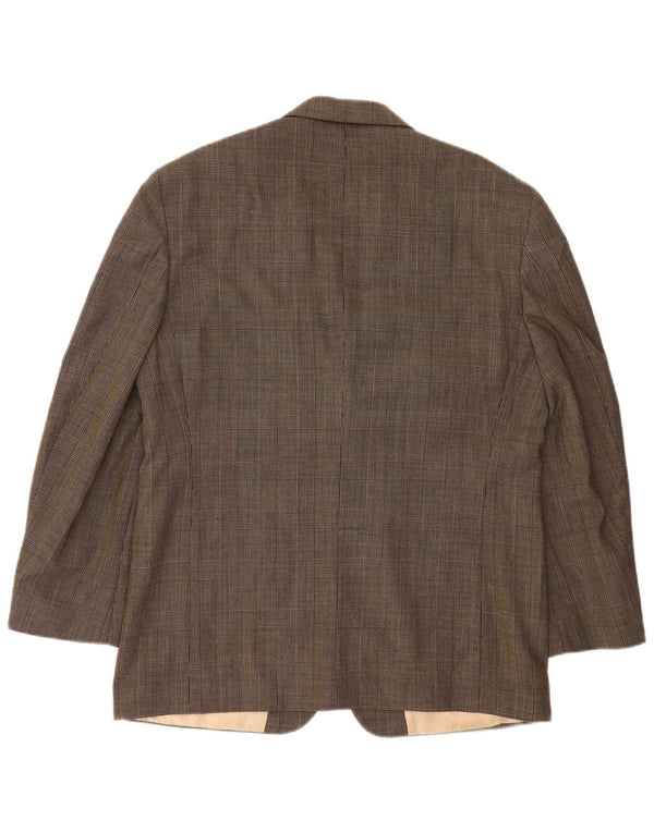 Nautica Chaqueta tipo blazer de 3 botones para hombre UK 40 Large Brown Check