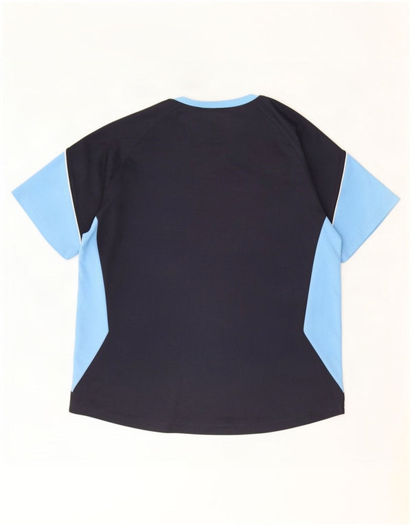 Adidas Camiseta para hombre Top UK 46/48 XL Azul marino Colorblock Poliéster