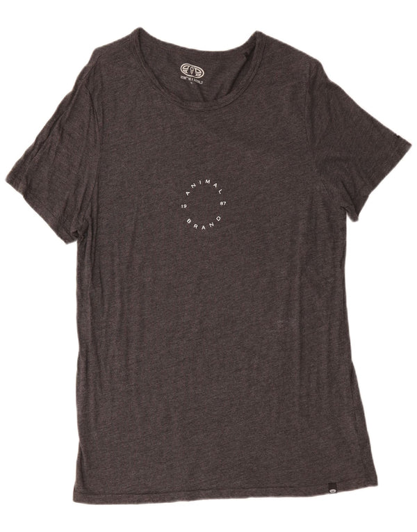 Camiseta Hombre Animal Top Viscosa Gris Medio