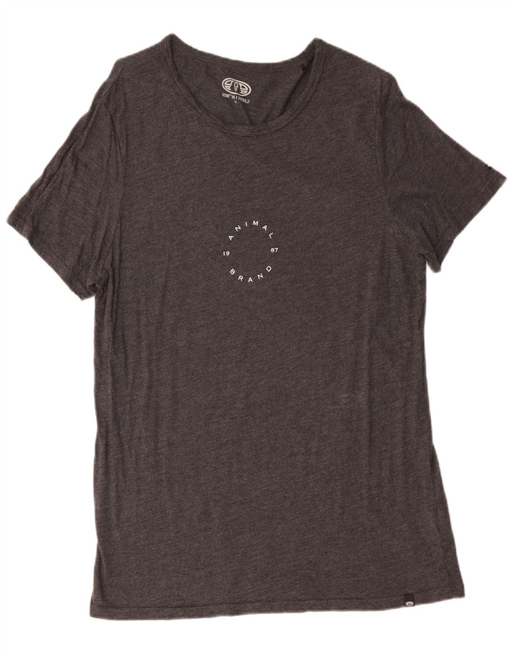 Camiseta Hombre Animal Top Viscosa Gris Medio