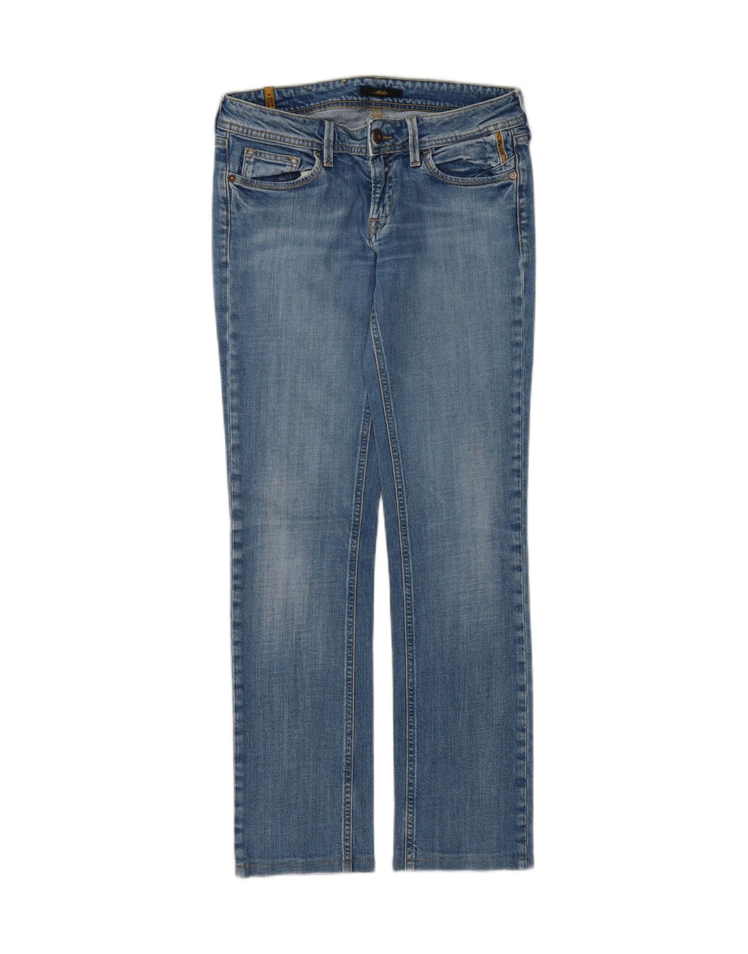 MELTIN' POT Womens Straight Jeans W28 L30 Blue Cotton