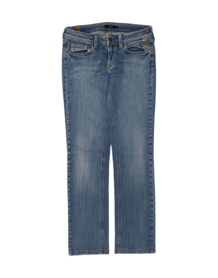 MELTIN' POT Womens Straight Jeans W28 L30 Blue Cotton