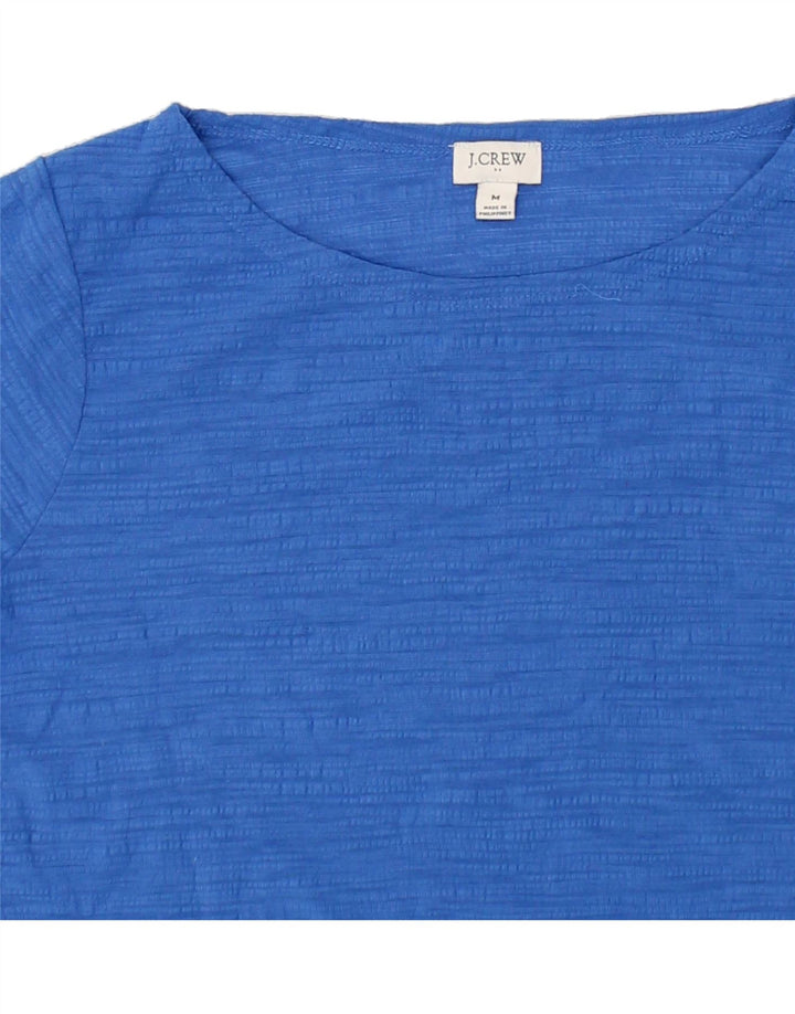 J. CREW Womens T-Shirt Top UK 14 Medium Blue Polyester Vintage J. Crew and Second-Hand J. Crew from Messina Hembry 