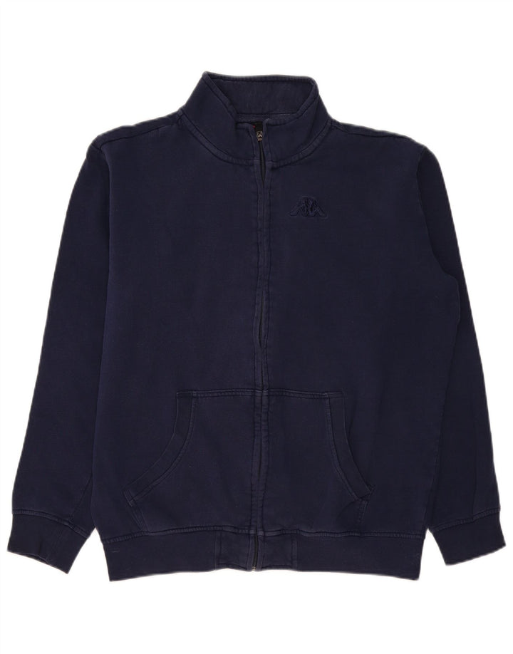 KAPPA Chaqueta de chándal para hombre, talla grande, algodón azul marino