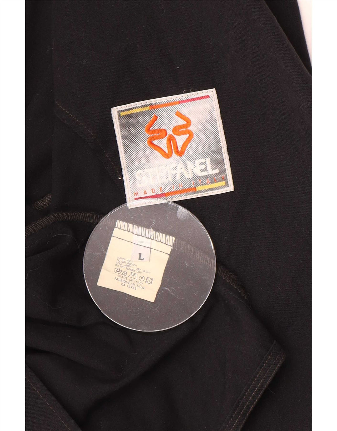 Stefanel Chaqueta Bolero de manga 3/4 para mujer UK 44 Grande Poliéster negro