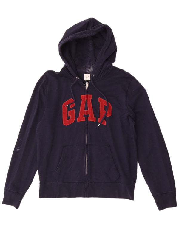 Gap - Sudadera con capucha y cremallera gráfica para hombre, talla grande, algodón azul marino