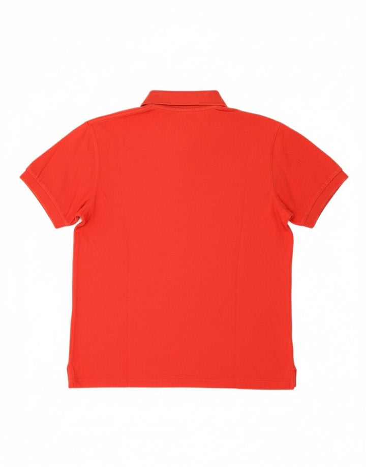 LACOSTE Mens Polo Shirt Size 5 Large Red Cotton
