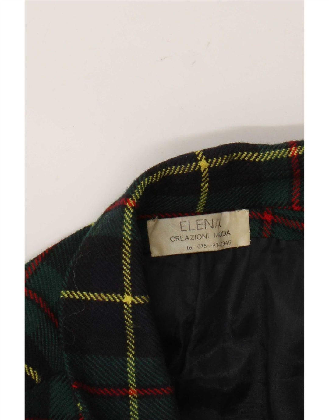 Vintage mujer 2 botones Blazer chaqueta Reino Unido 16 cheque verde grande