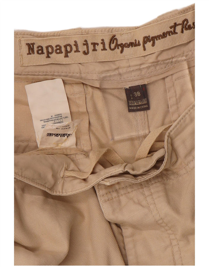 NAPAPIJRI Pantalones cortos chinos para hombre W38 XL Algodón beige