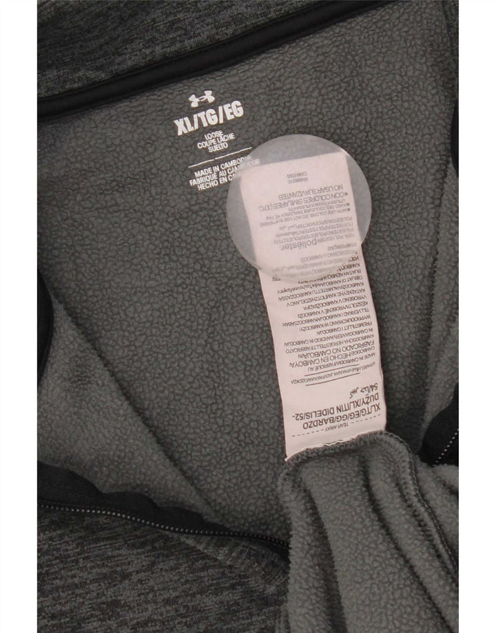 Under Armour Sudadera con cuello y cremallera para hombre Jumper XL Poliéster moteado gris