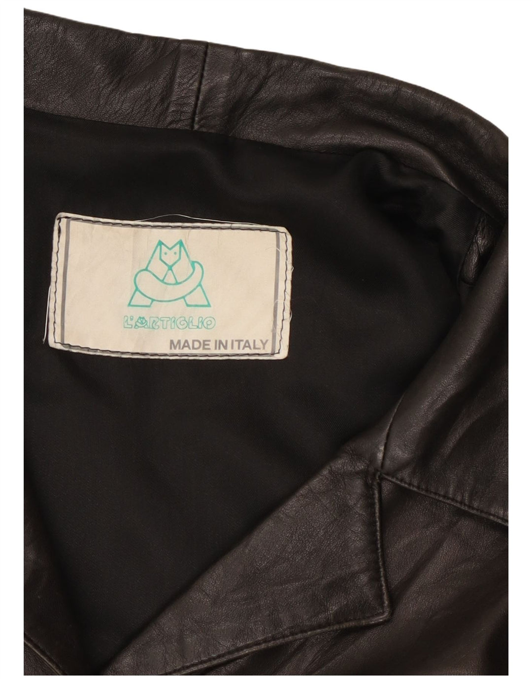 Vintage mujer chaqueta de cuero Reino Unido 16 grande negro