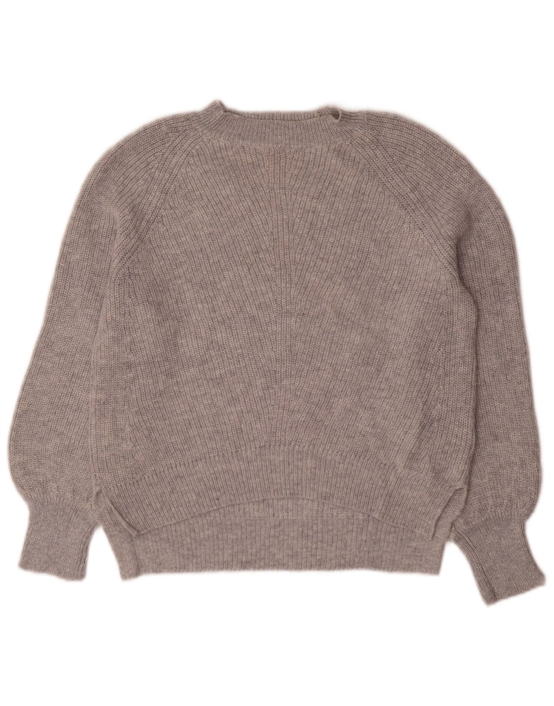 Marks & Spencer Jersey extragrande con cuello redondo para mujer, talla S, color gris