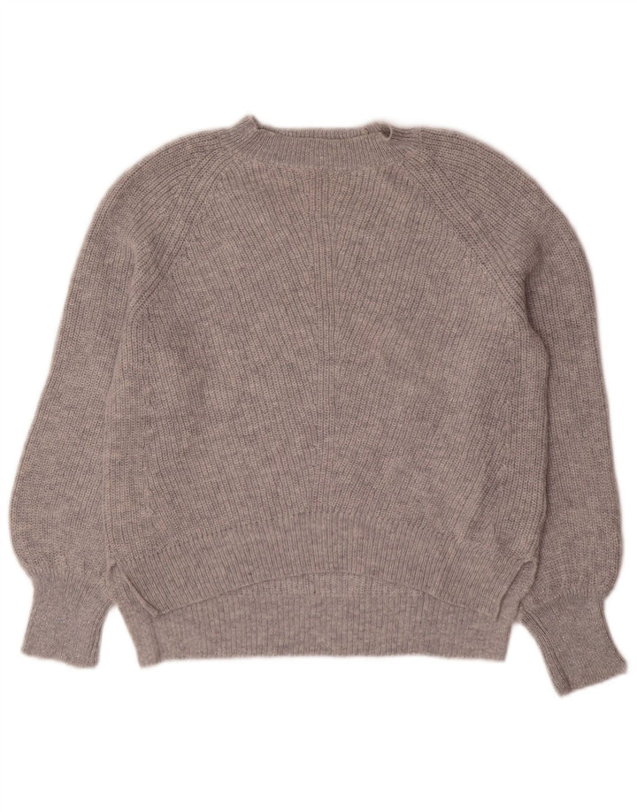 Marks & Spencer Jersey extragrande con cuello redondo para mujer, talla S, color gris