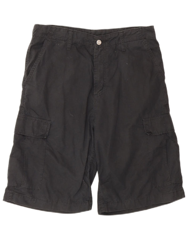Carhartt Mens Cargo Shorts W29 Pequeño Algodón Negro