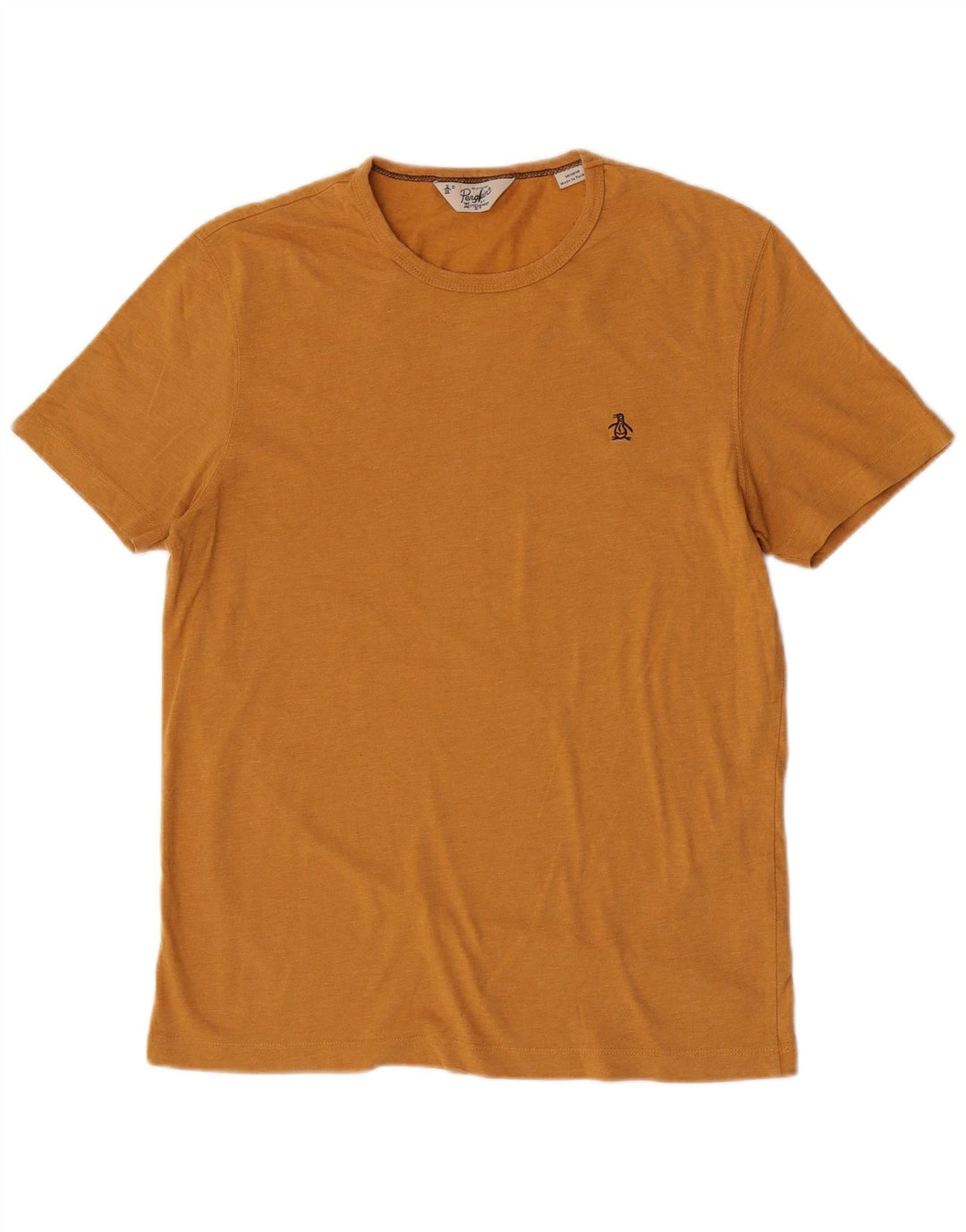 Camiseta Penguin Hombre Top Medium Amarillo Algodón