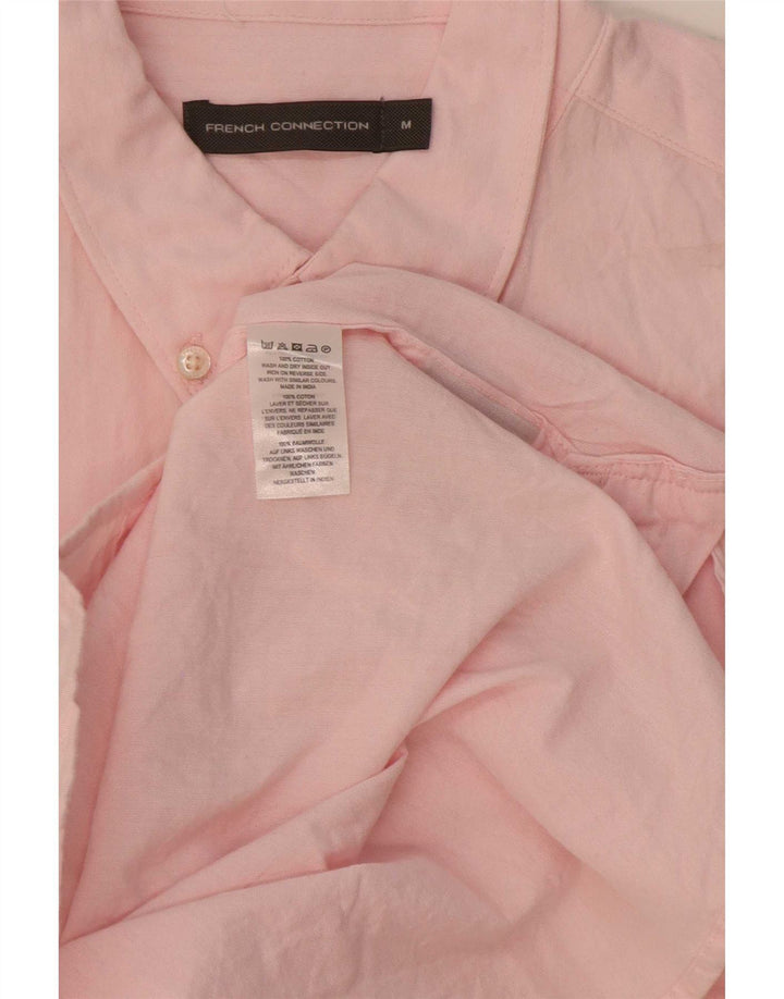 Camisa de manga corta para hombre French Connection de algodón rosa medio
