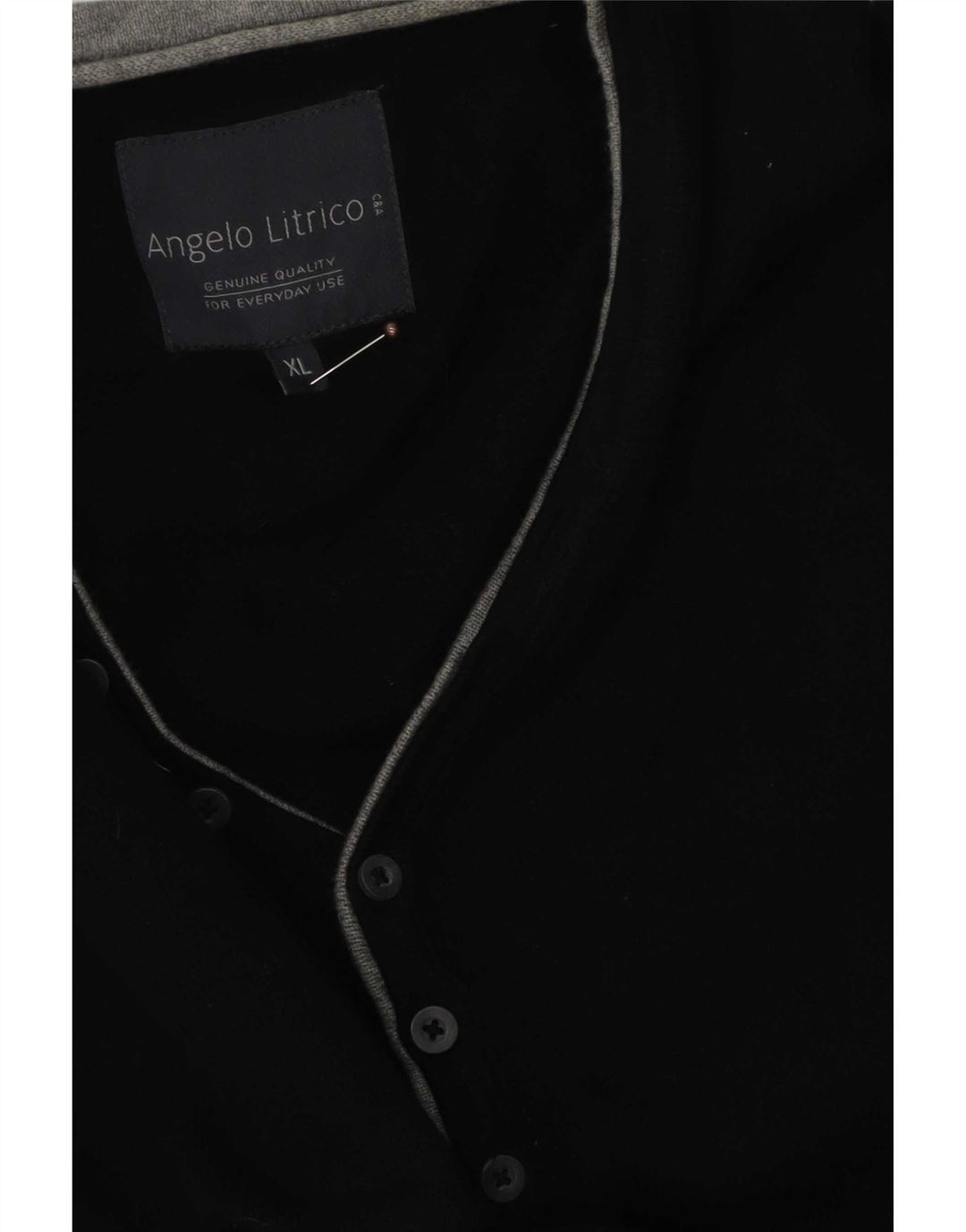 Angelo Litrico Jersey con Cuello en V para Hombre XL Negro