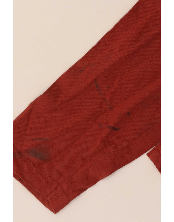 Calvin Klein Jeans Hombre Top Manga Larga Algodón Rojo Medio